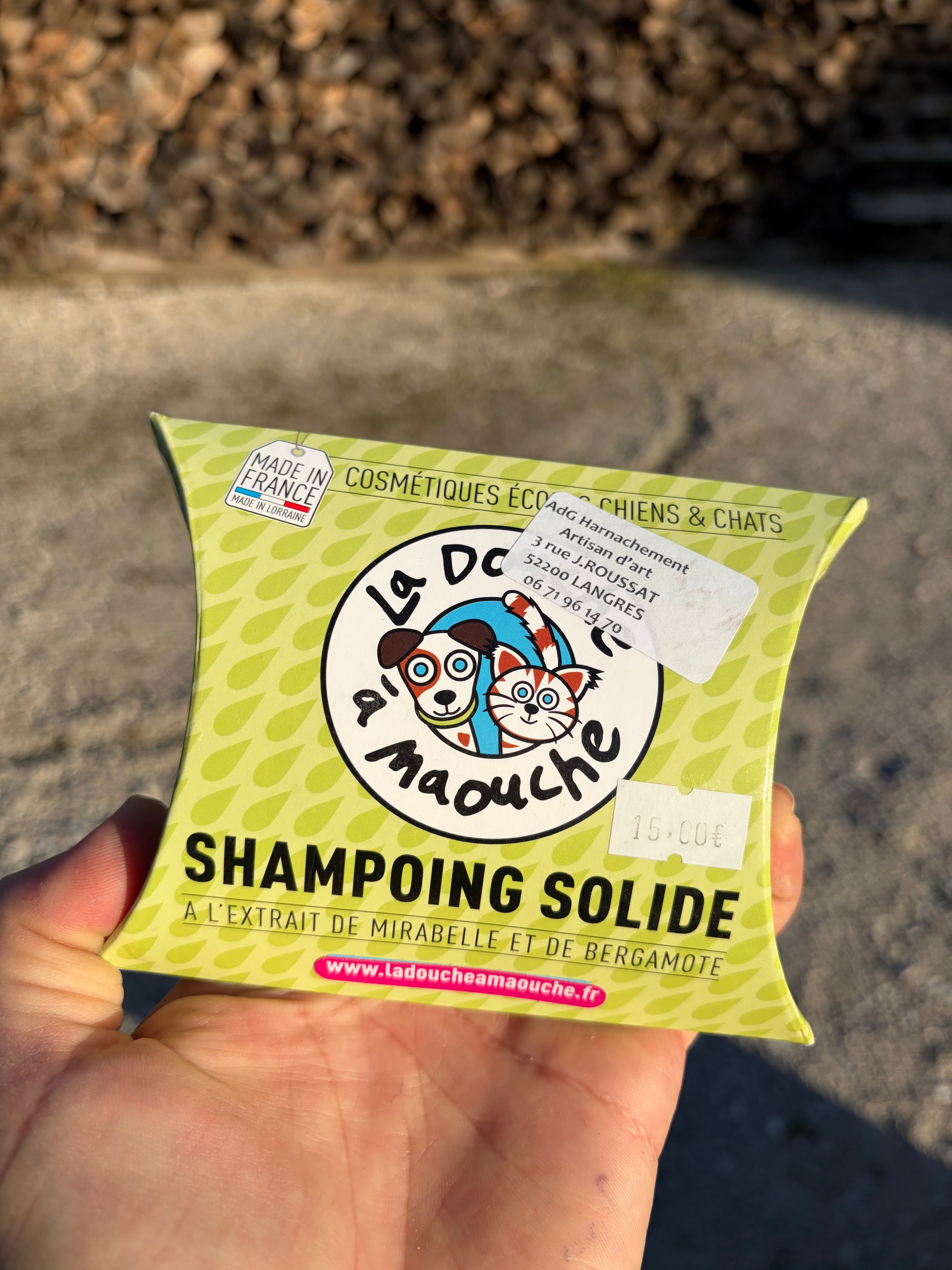 Shampoing solide pour chiens et chats - La Douche à Maouche