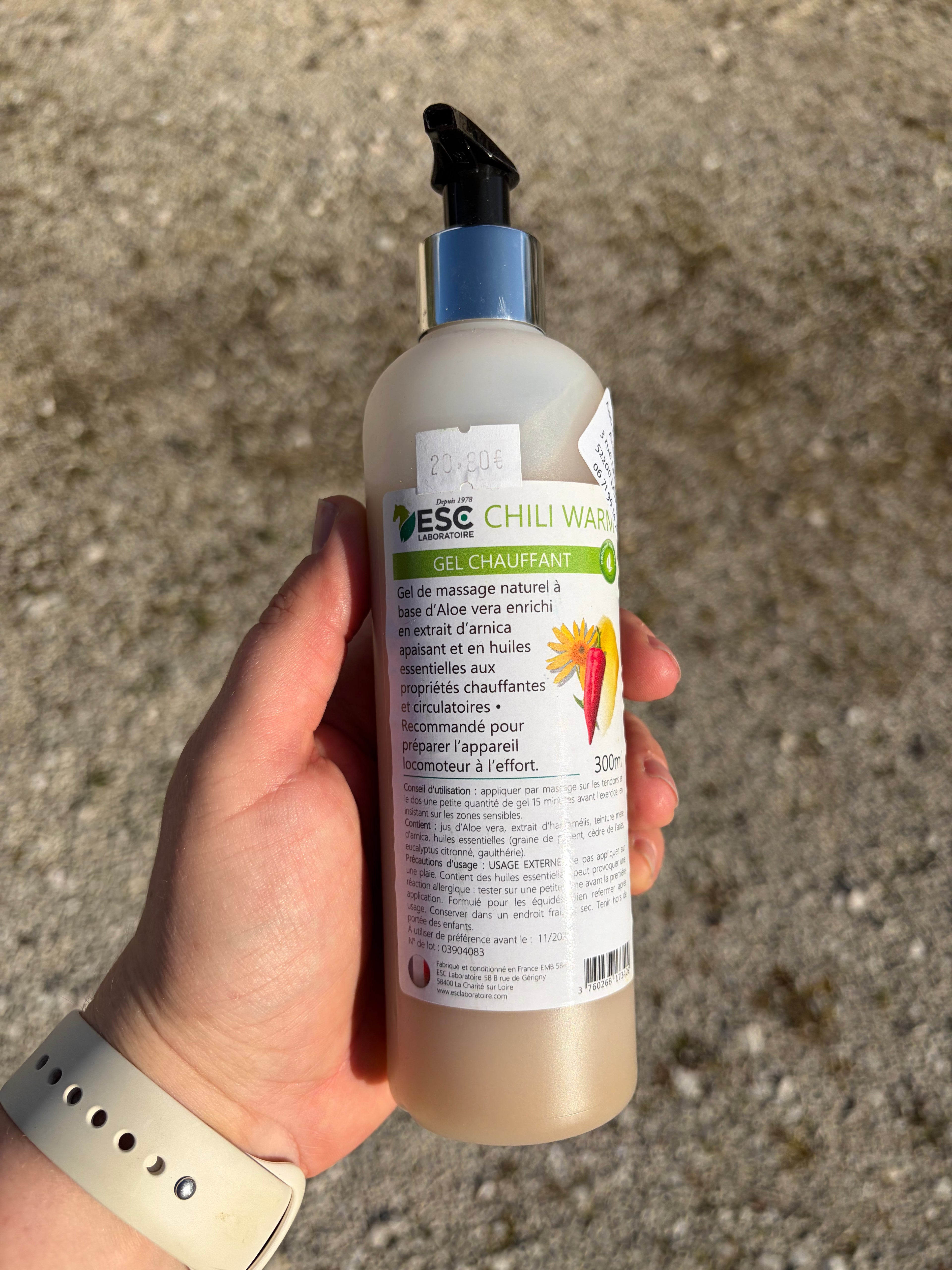 CHILI WARM GEL – Préparation musculaire cheval – A l’arnica et huiles essentielles chauffantes - ESC Lab