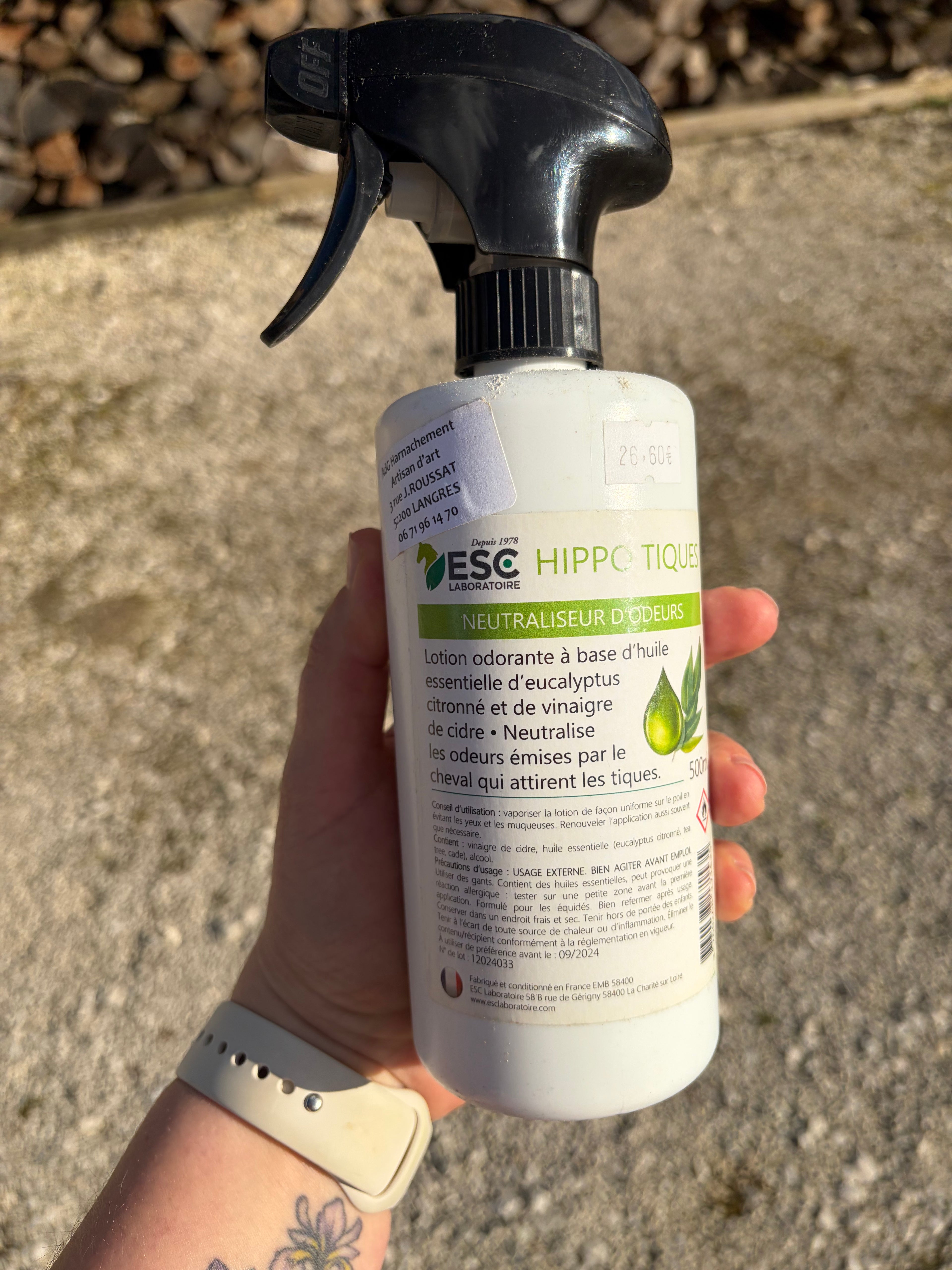 HIPPO TIQUES – Protection contre les tiques cheval – Lotion à base d’huiles essentielles - ESC lab