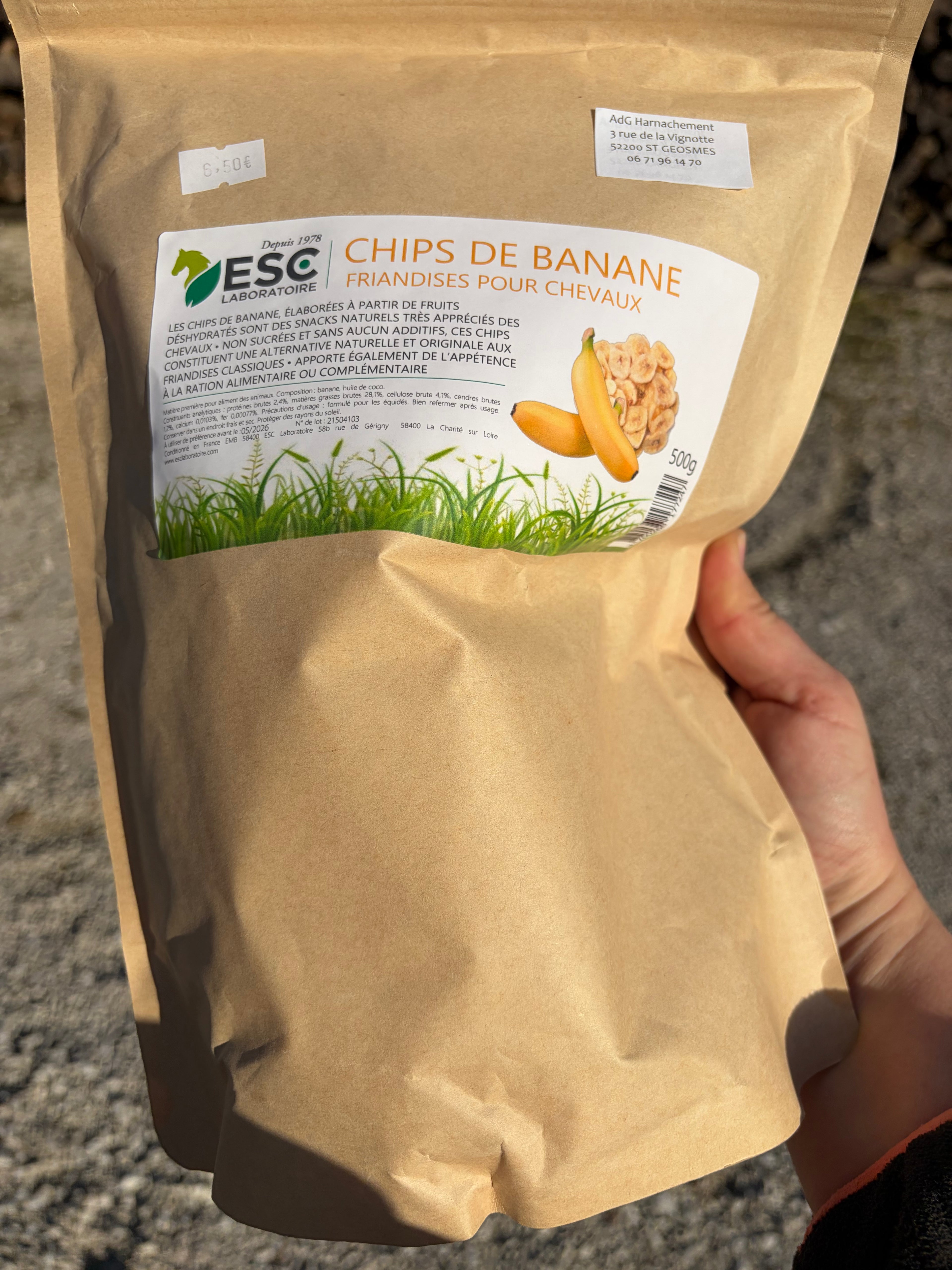 CHIPS DE BANANE Cheval – Friandises sans sucres et naturelles - ESC Lab