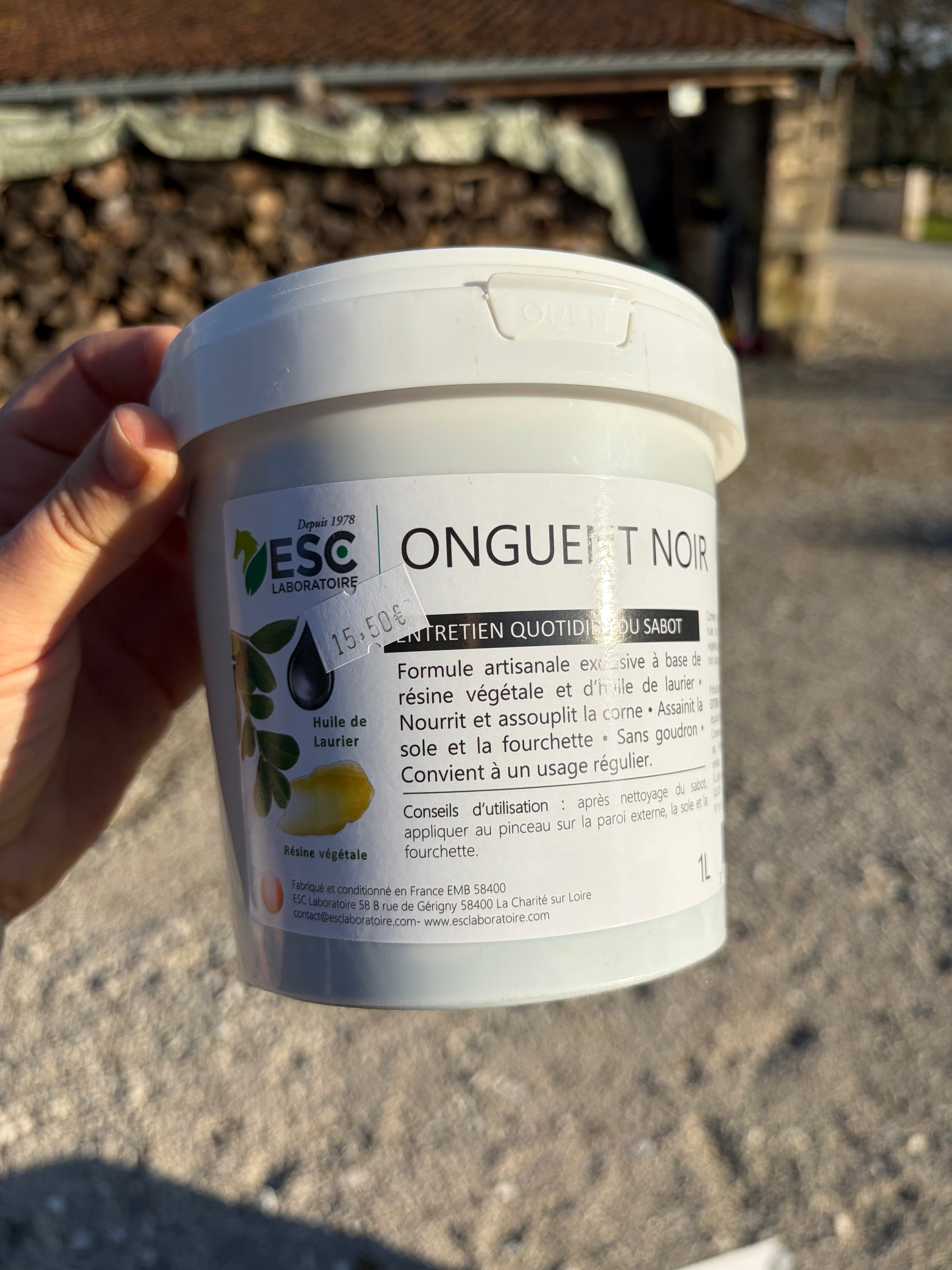 ONGUENT AU LAURIER NOIR – Entretien du sabot 1L - ESC Lab